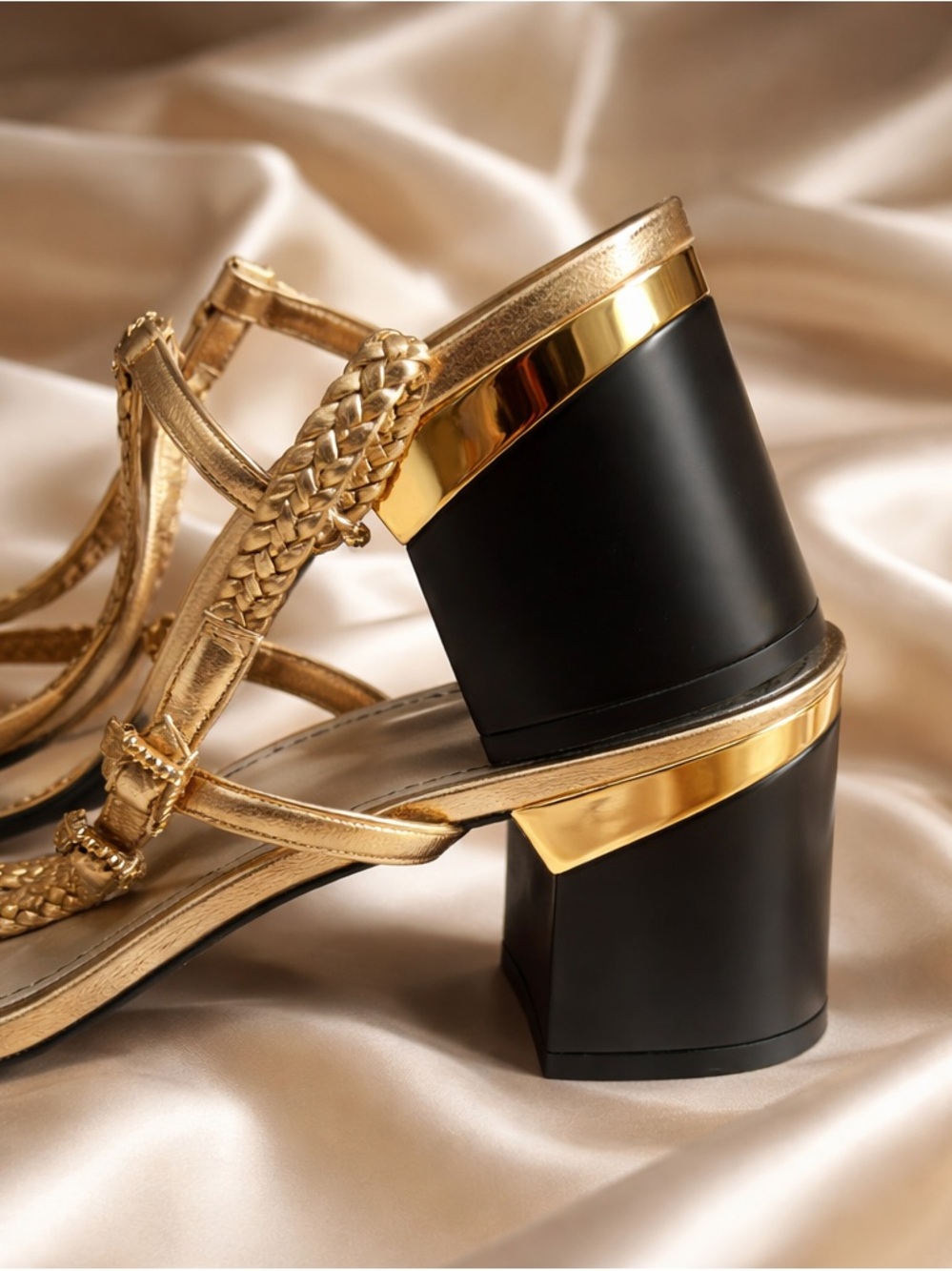 Lanvin paris gold braided sandals - accepts offers - Picture 6 of 8